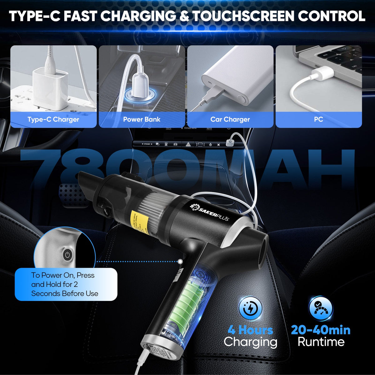 Hand Held Car Vacuum Cordless