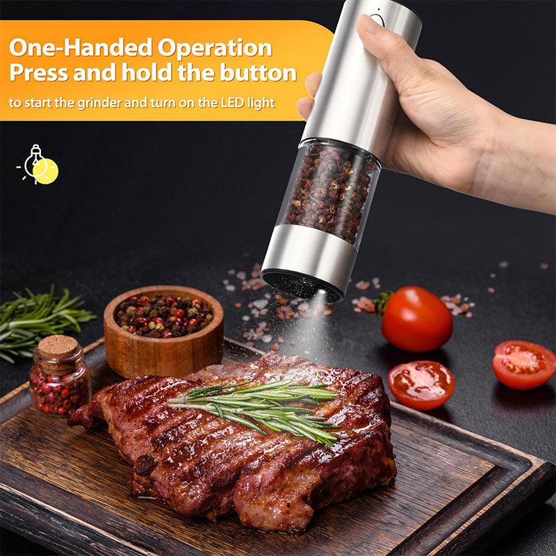 Rechargeable Electric Salt and Pepper Grinder Set