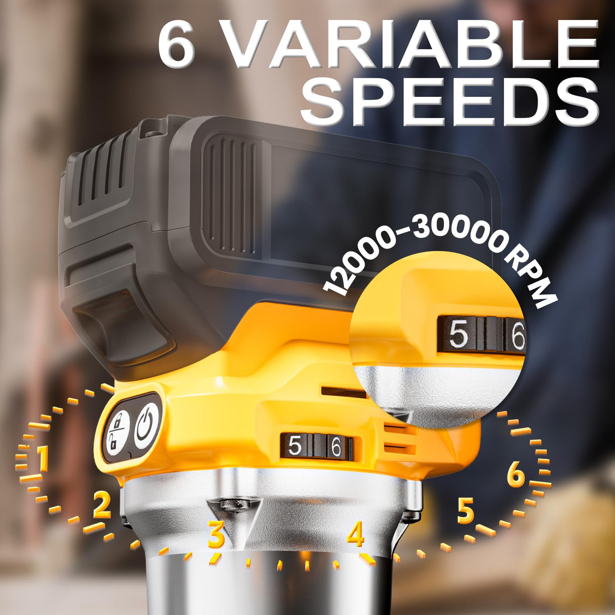 Cordless Compact Router With Battery